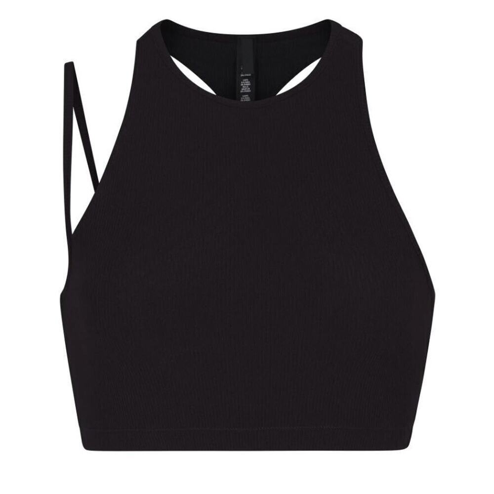 NEW WITH TAGS SKIMS SOFT LOUNGE CUT OUT RACERBACK BRALETTE SZ S IN BLACK - Picture 2 of 7